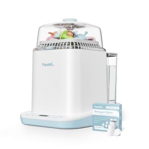Papablic Bottle Washer Pro 4-in-1 Sanitizer & Dryer for Baby Bottles, Pump Parts & Essentials - Quick & Clean with 60 De