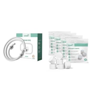 GROWNSY Drain Hose 1M for Washing Machines + 40PCS Detergent Tablets + Ideal for Households + Efficient Cleaning Solutio