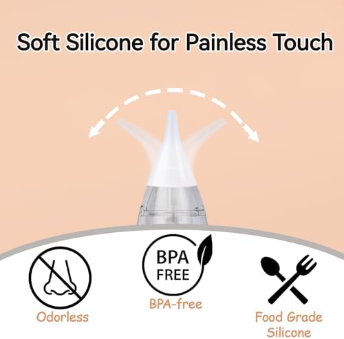 TERPINK Nasal Aspirator Replacement Parts | Suction Chamber & 6 Silicone Tips | Compatible with GROWNSY, Watolt, LittleT