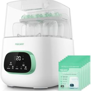 MOLWAY Upgraded Baby Bottle Washer – All-in-One Sterilizer & Dryer for Effortless Cleaning of Bottles & Pump Parts – Eco