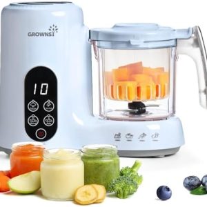 GROWNSY Baby Food Maker - One-Step Processor with Steam Basket for Easy Pureeing & Sterilizing - Ideal for Health-Consci