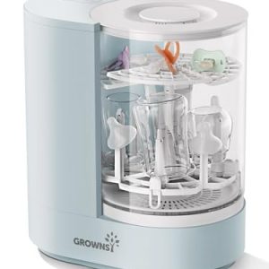 GROWNSY DeepClean Bottle Washer Pro | Effortless Baby Bottle and Pump Parts Sterilizer & Dryer | One-Touch Wash, Sterili